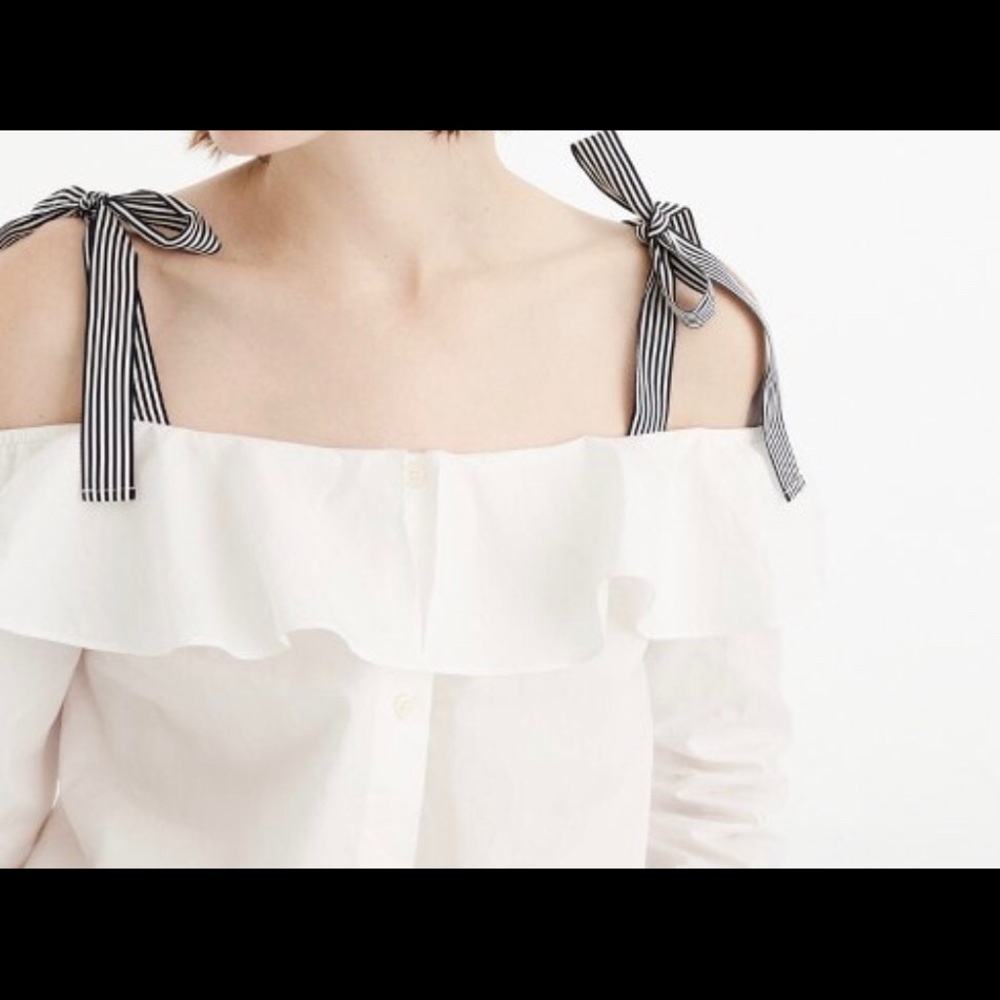 J.Crew Cold Shoulder Shirt - Picture 2 of 2